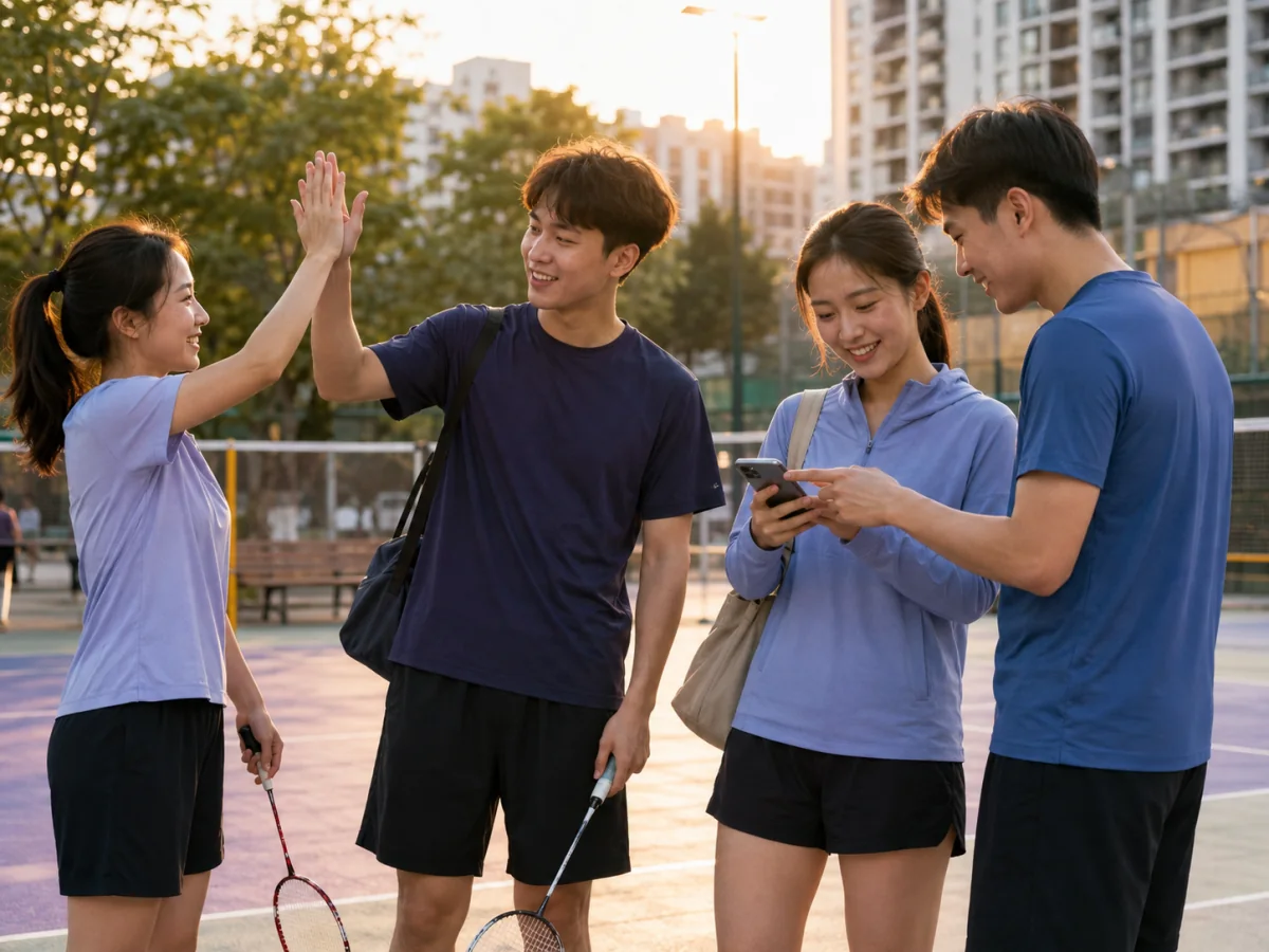 活动结束后互相认可并继续认识的年轻人